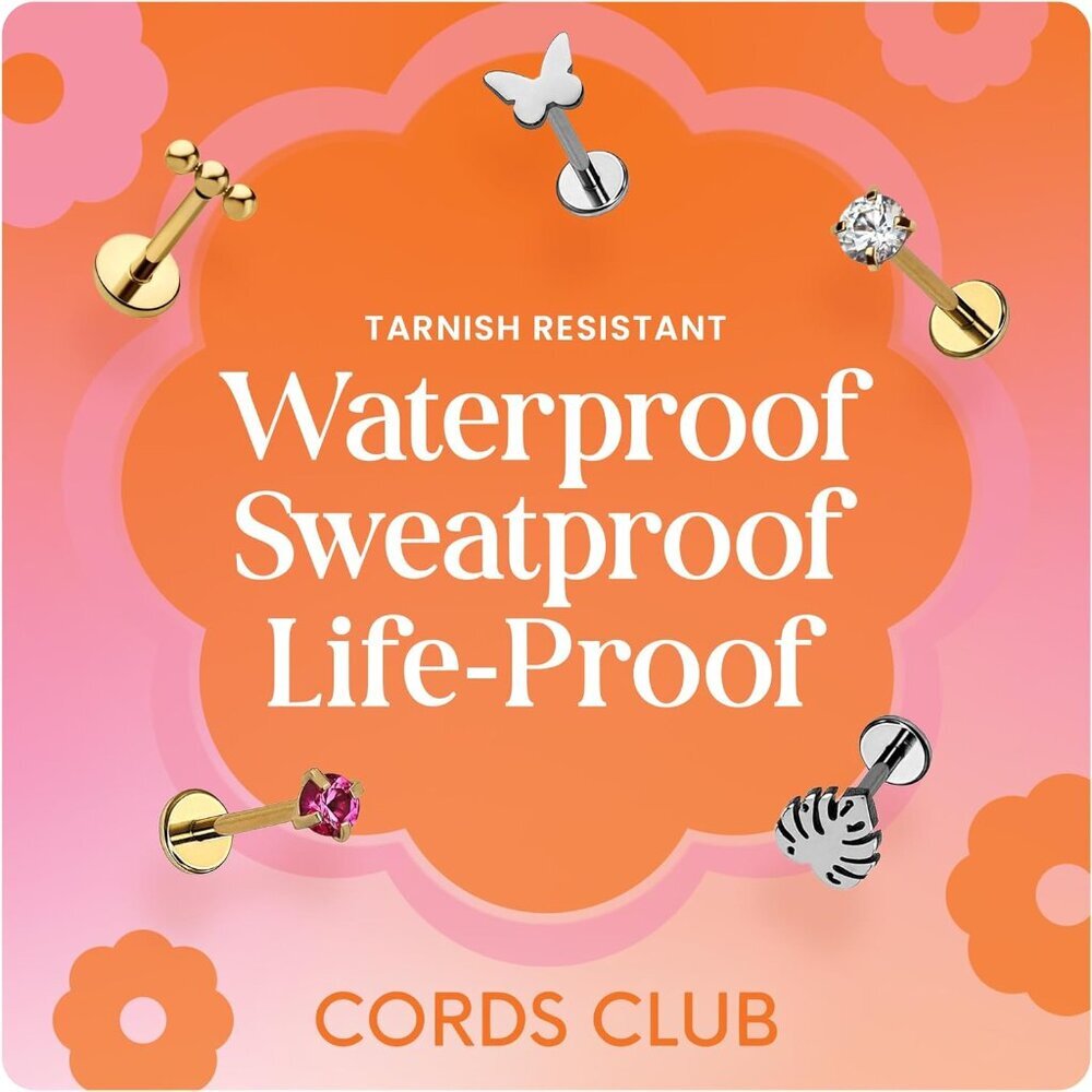 Single Titanium Flat Back Earring Hypoallergenic … - image 2